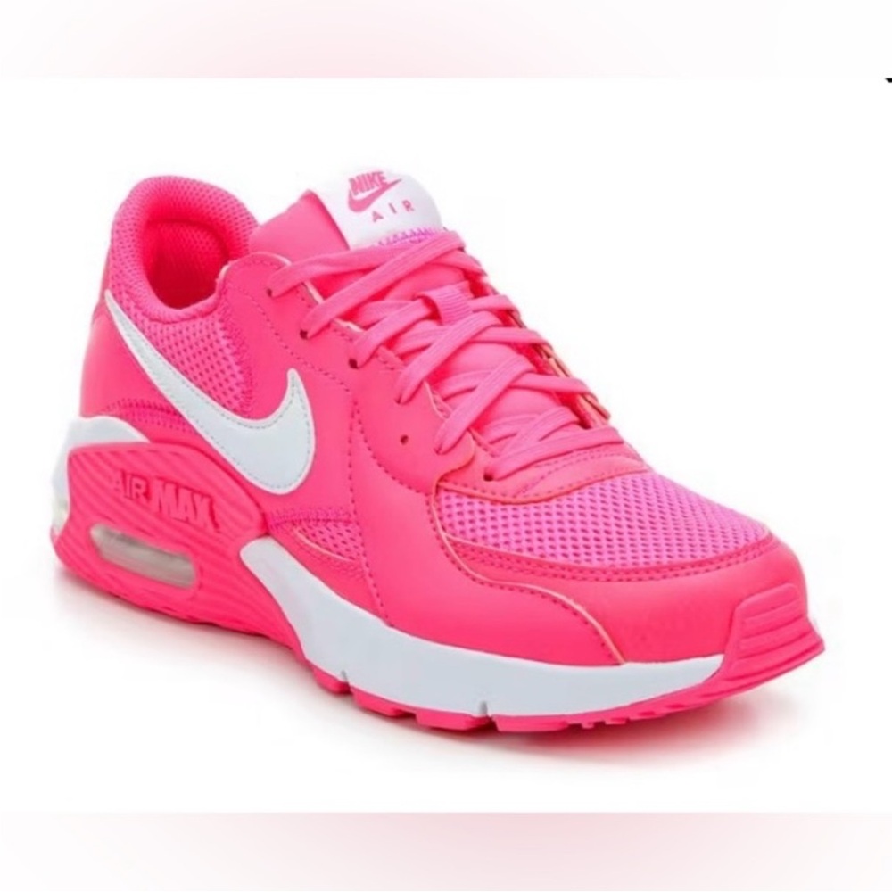 Nike Pink and White Air Max Sneakers